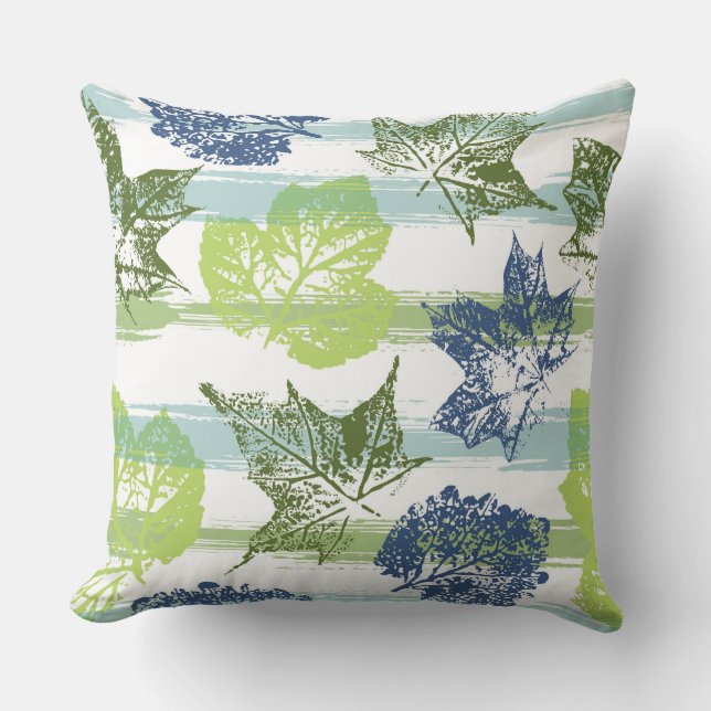 Blätter Print Accent Pillow Kissen (Vorderseite)