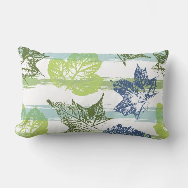 Blätter Print Accent Pillow Lendenkissen (Vorderseite)
