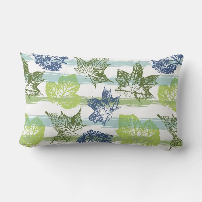 Blätter Print Accent Pillow Lendenkissen (Rückseite)