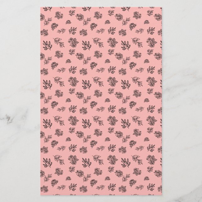 Blätter + Rose HandGezeichnet auf FARBseifenwraps (Vorderseite)