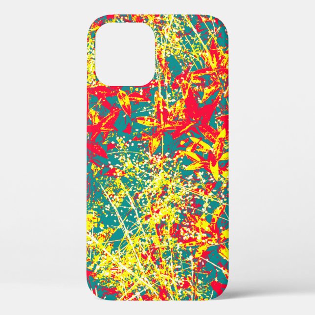 Blätter Rot-Grün-Gelb und Weiß Case-Mate iPhone Hülle (Rückseite)