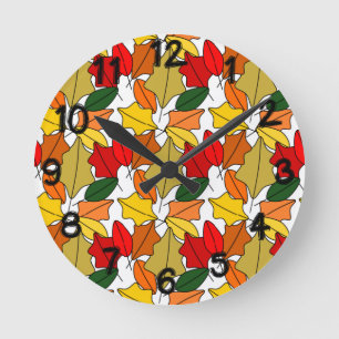 Blätter Runde Wanduhr