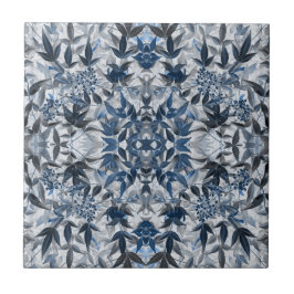 Blätter Sacred Bamboo 2 Kaleidoskop Tile Fliese