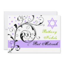 Blätter schwarz, weiß, lila & Star von David