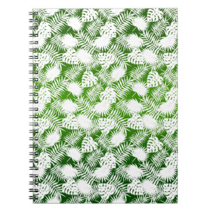 BLÄTTER SEAMLESS PATTERN GRÜNWEISS NOTIZBLOCK