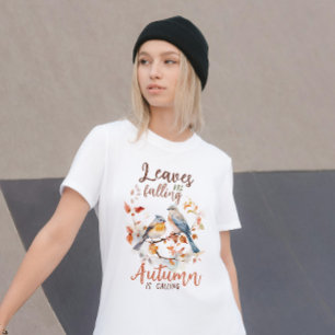 Blätter sinken Herbst ruft, Herbstüberfälle T-Shirt