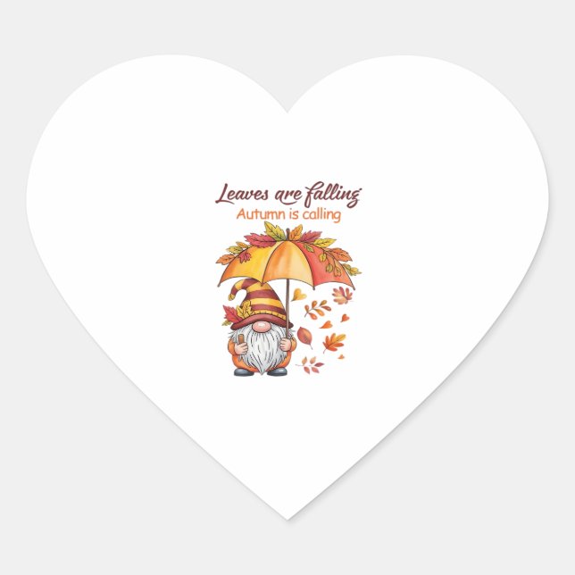 Blätter sinken im Herbst und rufen klassischen T - Herz-Aufkleber (Vorderseite)