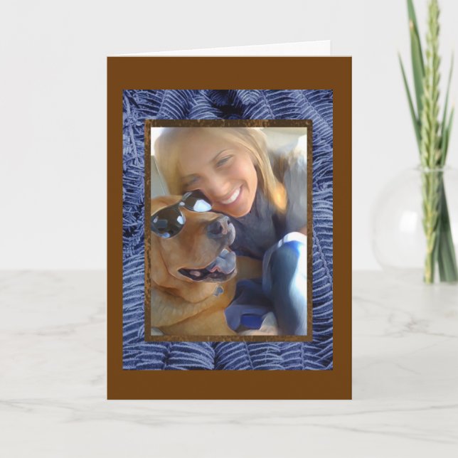 Blätter-Tatzen-Drucke Karte (Vorderseite)