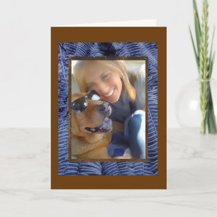 Blätter-Tatzen-Drucke Karte