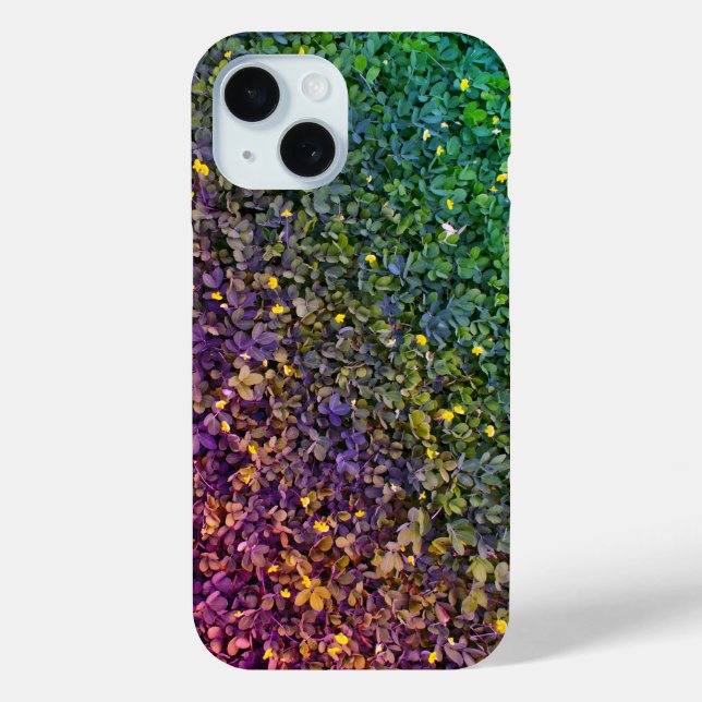 Blätter Textured Colorful iPhone Case (Rückseite)