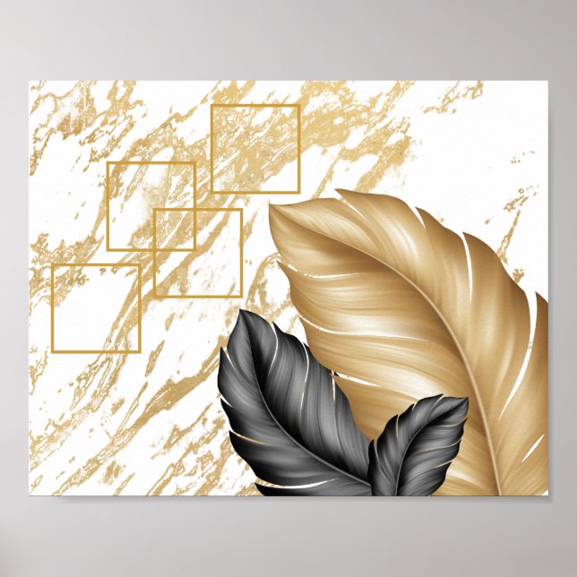 Blätter Tropische Printable Art Poster (Vorne)