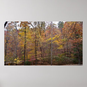 Blätter über dem blumengeschmückten Poster