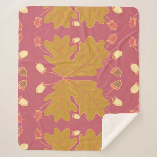 Blätter und Akkorde aus Eichenholz Sherpadecke (Vorderseite)