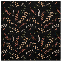 Blätter und Beeren auf schwarz