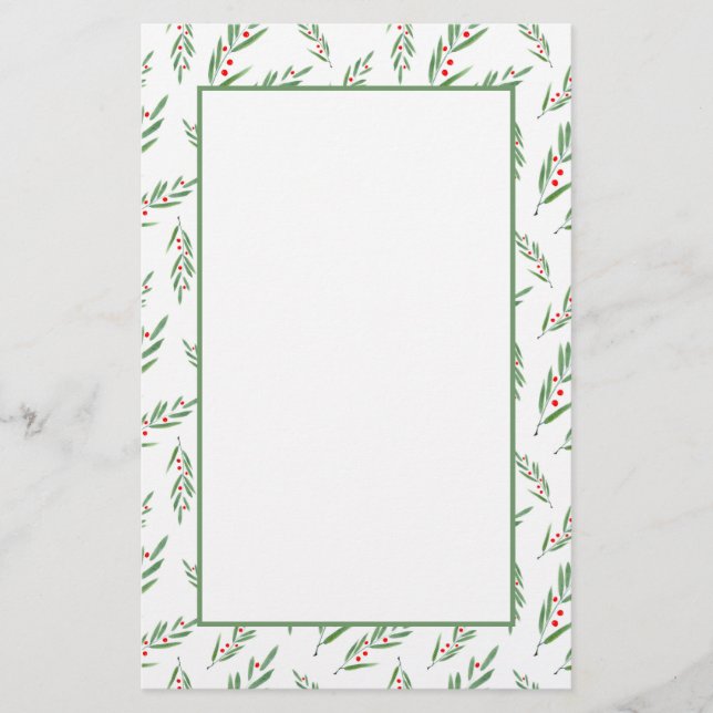 Blätter und Beeren Briefpapier (Vorderseite)