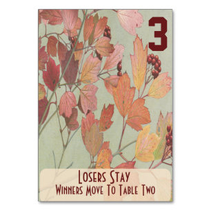 Blätter und Berries Bunco #3 Tischnummer