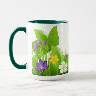 Blätter und Blume Tasse