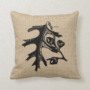 Blätter und Eichel-Kissen Kissen