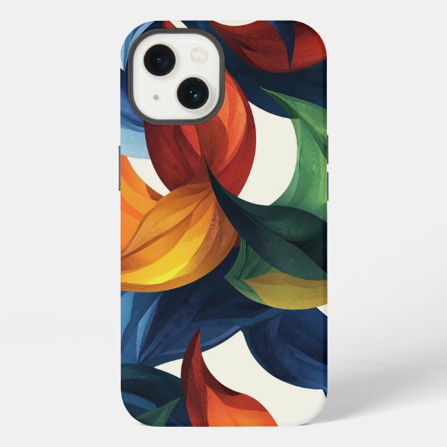 Blätter und Floral iPhone Hülle (Rückseite)
