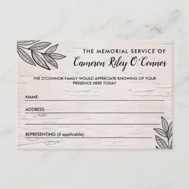 Blätter und Geburtstagsfeierlichkeiten Begleitkarte (Vorderseite)