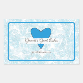 Blätter und Herz Rechteckiger Aufkleber