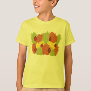 Blätter und Ladybugs im Herbst Kinder T-Shirt