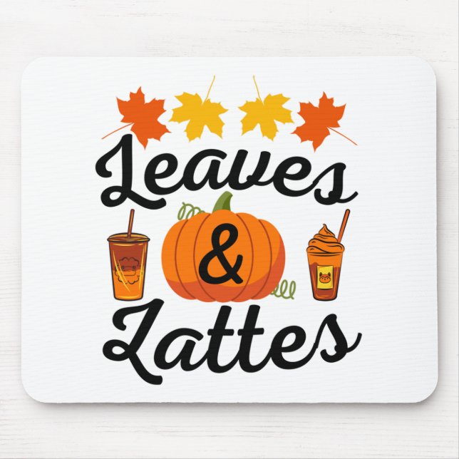 Blätter und Latte Herbst Herbst Mousepad (Vorne)