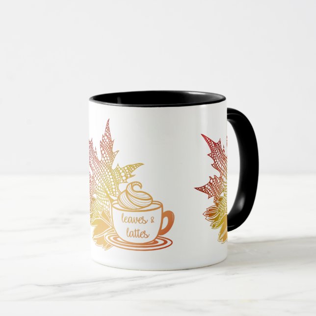 Blätter und Latten Fall Kaffeeproduktion Tasse (VorderseiteRechts)