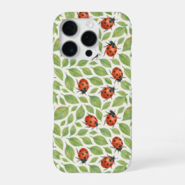 Blätter und Marienkäfer  iPhone 16 Pro Hülle