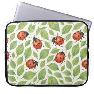 Blätter und Marienkäfer Laptopschutzhülle