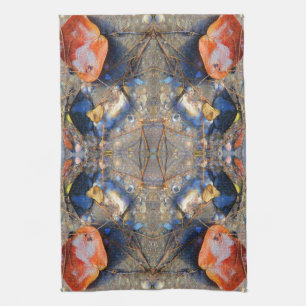 Blätter und Muscheln Muster II Geschirrtuch