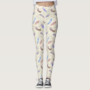 Blätter und Muster für Wasserfarben Leggings
