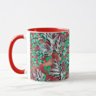 Blätter und Pflanze - Modernes Musterdesign Tasse