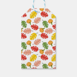 Blätter und Pumpkins Geschenkanhänger