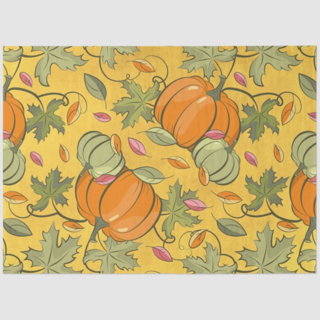 Blätter und Pumpkins Serie Design 20 Seidenpapier (Vorderseite)