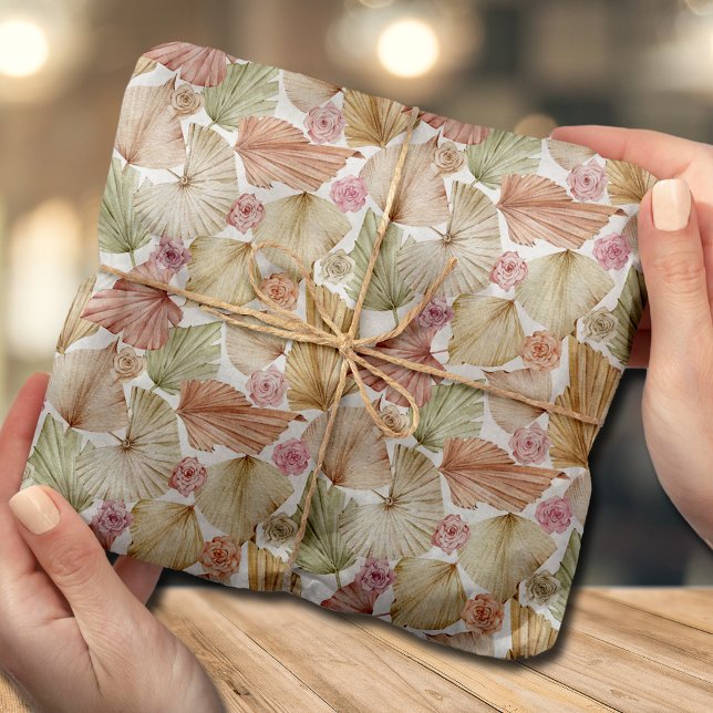 Blätter und Rose der Aquarellpalme Seidenpapier (Von Creator hochgeladen)