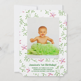 Blätter und Schmetterlinge Einladung