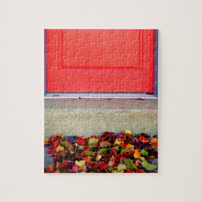 Blätter und Türe Puzzle (Vertikal)