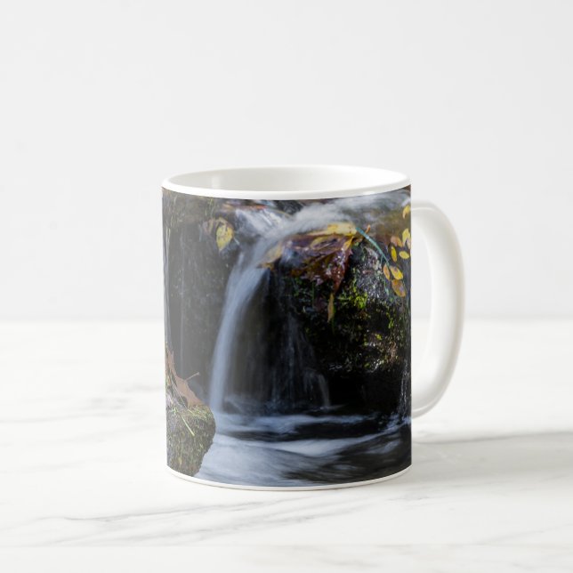 Blätter und Wasserfälle Kaffee Tasse (VorderseiteRechts)