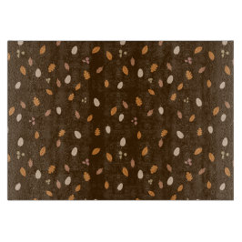 Blätter und Zweige Dunkle Herbstbeizen Brauner Hin Schneidebrett