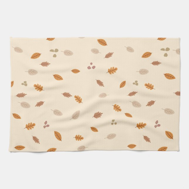 Blätter und Zweige Lichtfeuerverbinder Geschirrtuch (Horizontal)