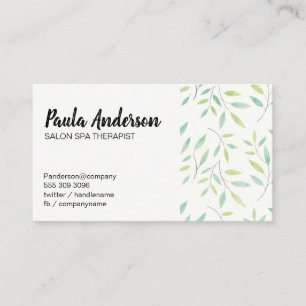 Blätter und Zweige Visitenkarte