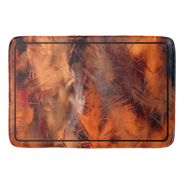 Blätter unter Eis Badematte (Vorderseite)