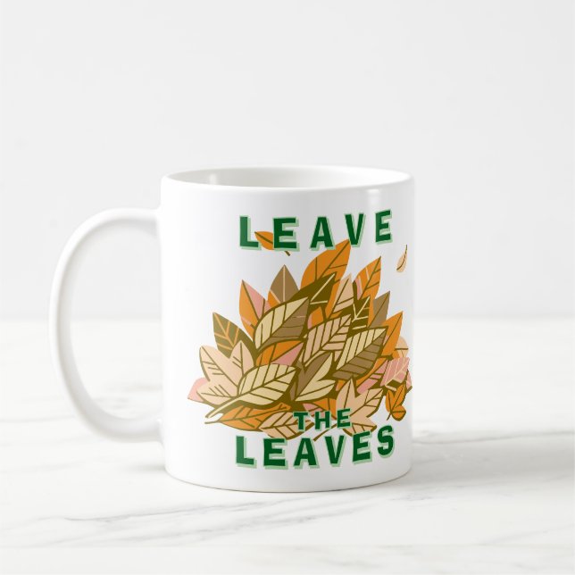 Blätter verlassen kaffeetasse (Links)