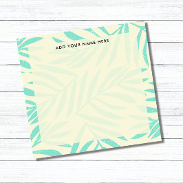 Blätter von Boho Pastel Blue Palm Post-it Klebezettel