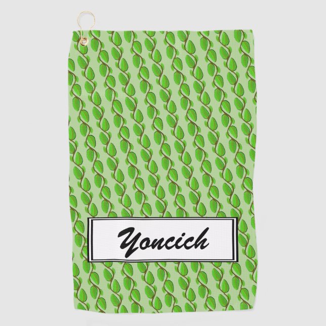 Blätter von Kenneth Yoncich Golfhandtuch (Vorderseite)