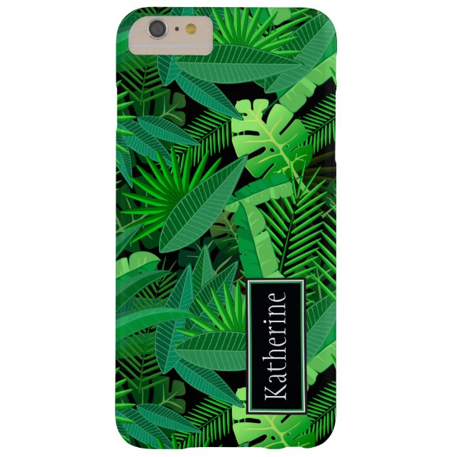 Blätter von tropischen Palmen| Name hinzufügen Case-Mate iPhone Hülle (Rückseite)