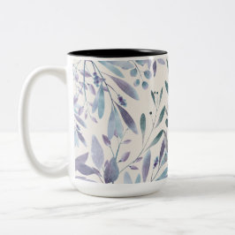 Blätter Wasserfarbe Elegante Zweifarbige Tasse
