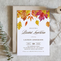 Blätter Wasserfarbe Herbst Bridal Luncheon