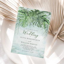 Blätter Watercolor Beach Wedding